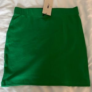 Green tube skirt